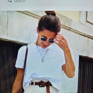 New white tee shirt t-shirt organic cotton small fits like medium